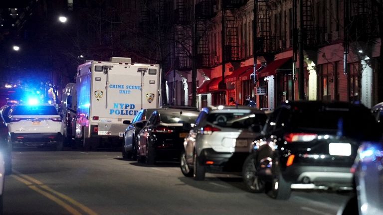 The scene in Harlem where the shooting took place