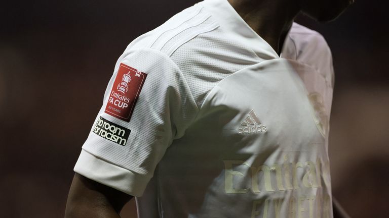 Soccer Football - FA Cup Third Round - Nottingham Forest v Arsenal - The City Ground, Nottingham, Britain - January 9, 2022 Arsenal player wearing a white kit to raise awareness about knife crime Action Images via Reuters/Carl Recine

