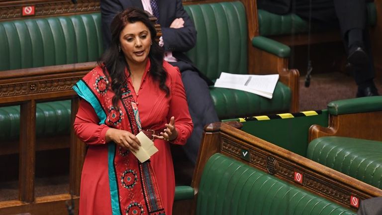 Nusrat Ghani speaking in the House of Commons