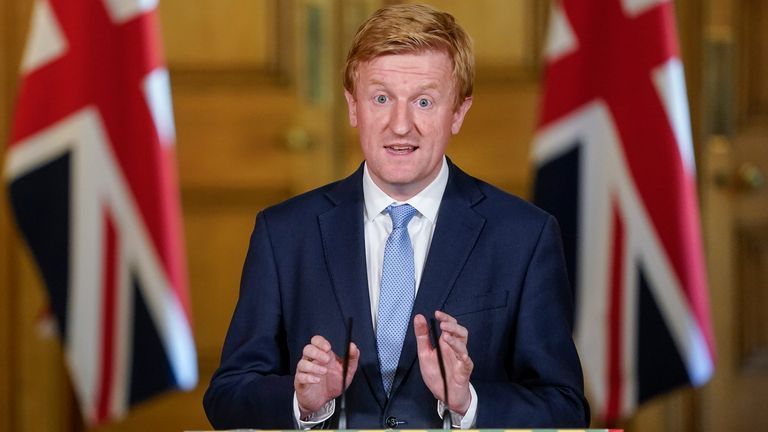 Culture Secretary Oliver Dowden tells people to only meet one person they don&#39;t live with on 20 May 2020