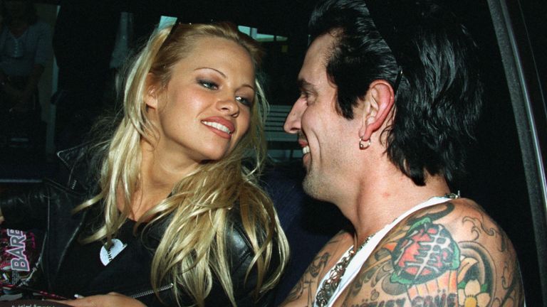 Pamela Anderson and Tommy Lee pictured in May 1995
