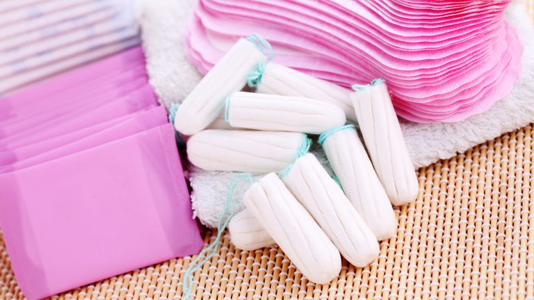 Tampons, liners and pads. Pic: iStock