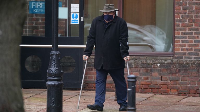 Peter Swailes Junior leaving Carlisle Crown Court