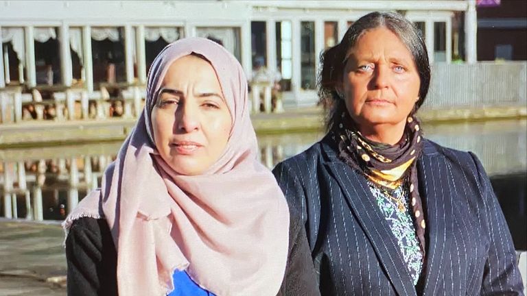 Abiline McShane, a British Romany Gypsy Traveller (right) and Shazia Nasreen, a healthcare assistant in Walsall who is Muslim (left).