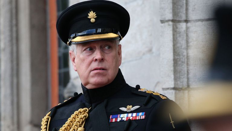 Prince Andrew, pictured in 2019, in his role as colonel of the Grenadier Guards