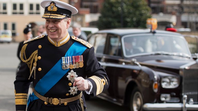 Prince Andrew pictured in 2015