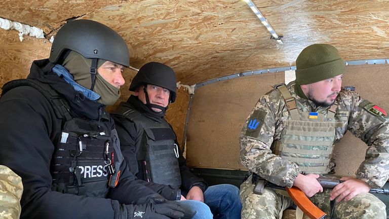 Inside an ambulance converted by Ukrainian forces