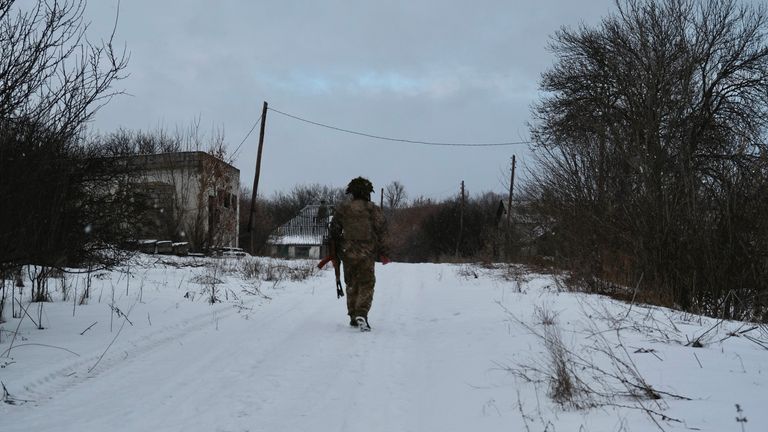 Lieutenant Viktor Bieliekov on patrol