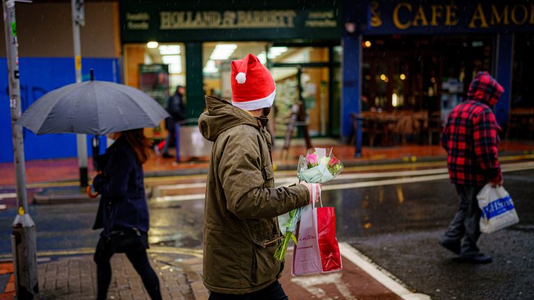 Christmas shoppers at Broadmead Shopping Centre, Bristol, as the government refused to rule out introducing further restrictions to slow the spread of the Omicron variant of coronavirus. Picture date: Friday December 24, 2021