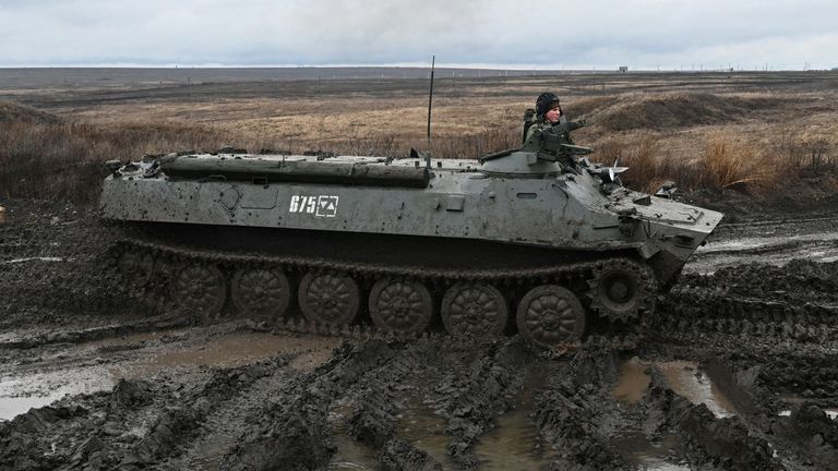 Russian armed forces have been holding military drills in the Rostov region, near Ukraine