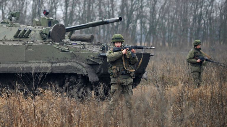 Russia carried out military exercises in December as the West fears the country will invade Ukraine