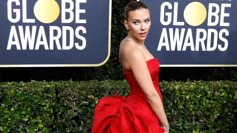 Scarlett Johansson and Colin Jost at the 77th Annual Golden Globe Awards in January 2020. Pic: Jennifer Bloc/Geisler-Fotopress/picture-alliance/dpa/AP Images


