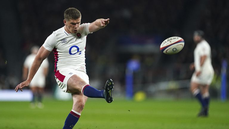 Photo de fichier en date du 13-11-2021 de l'Angleterre Owen Farrell, qui sera le capitaine de l'Angleterre pendant les Six Nations, a annoncé la Rugby Football Union.  Date d'émission : mardi 18 janvier 2022.