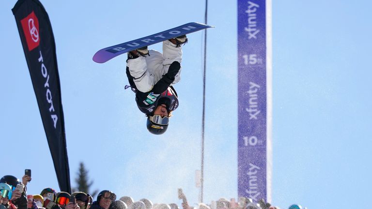 Snowboard: U.S. Grand Prix Snowboard / Freeski
Dec 11, 2021; Copper Mountain, Colorado, USA; Raibu Katayama (JPN) during snowboard finals of the Toyota U.S. Grand Prix Snowboard / Freeski halfpipe event at Copper Mountain Main Vein Superpipe. Mandatory Credit: Michael Madrid-USA TODAY Sports