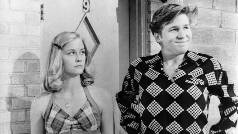 Cybill Shepherd, Jeff Bridges starred in the 1971 movie The Last Picture Show. Image: Columbia/Kobal/Shutterstock