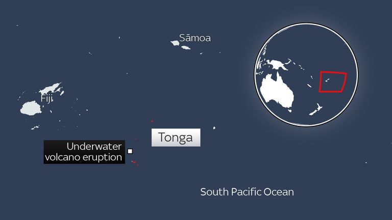 Esta foi a última de uma série de erupções do vulcão Hongga Tonga Hongga Hapai 