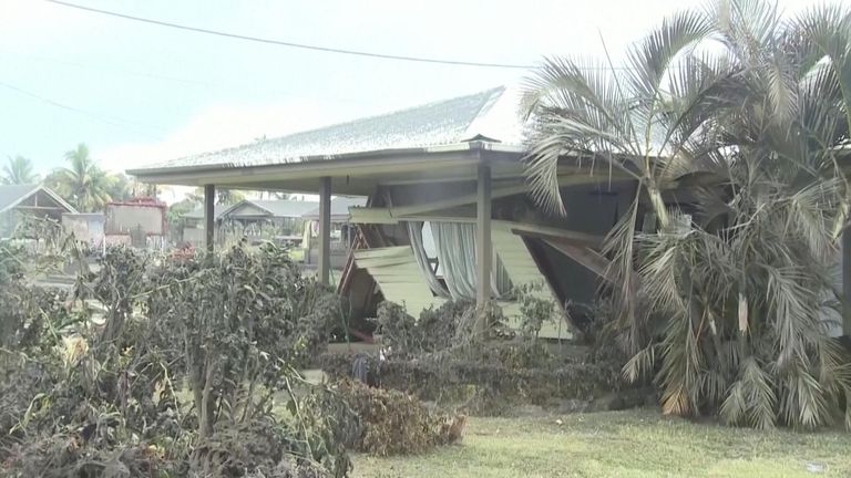 عواقب آتشفشان ولگا Tonga-Hung Ha'apai 