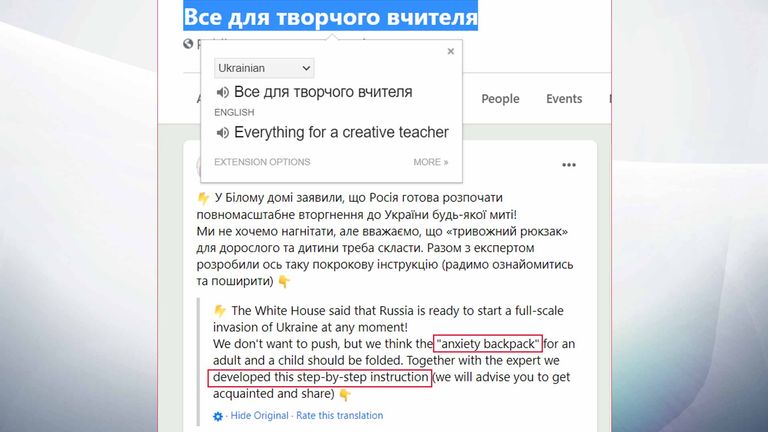 A Facebook group for teachers features a post with instructions on how to pack an emergency bag, known as an &#39;anxiety backpack&#39; or &#39;anxious bag&#39;. Pic: Facebook