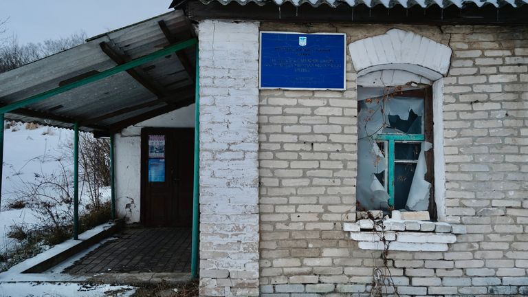 A clinic destroyed in fighting
