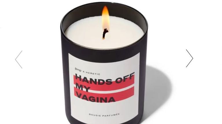 Gwyneth Paltrow is marking the anniversary of Roe v Wade decision with this candle. Pic: Goop