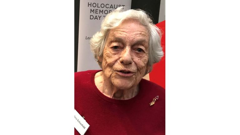 Undated handout photo issued by Holocaust Memorial Day Trust of Vera Schaufeld, 91, who fled the Czech Republic as a nine-year-old girl on Sir Nicholas Winton???s Kindertransport, and never saw her parents again. Issue date: Wednesday December 15, 2021.