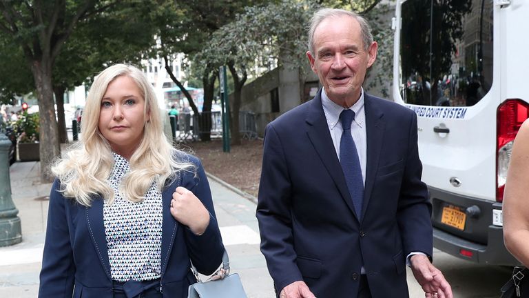 Virginia Giuffre pictured with lawyer David Boies in 2019