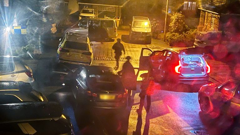 Armed police in the Llwydcoed area of Aberdare, Rhondda Cynon Taf on Sunday January 30 evening responding to an inciden