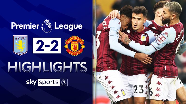 forvisning Overbevisende Stor mængde Aston Villa 2-2 Manchester Utd | Premier League highlights | Video | Watch  TV Show | Sky Sports