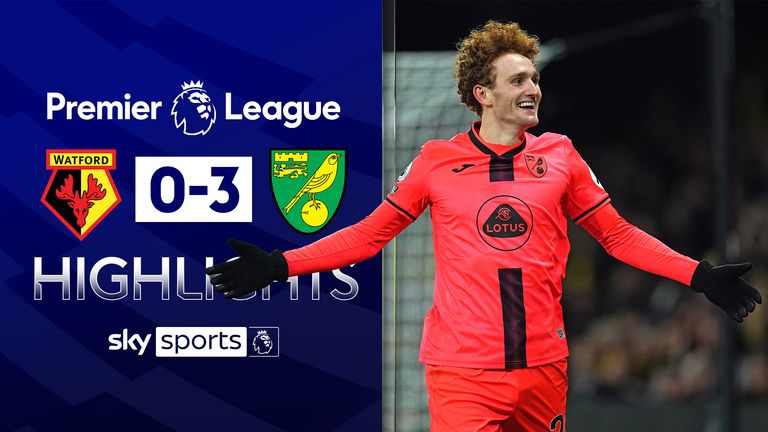 Norwich out of bottom three with Watford win