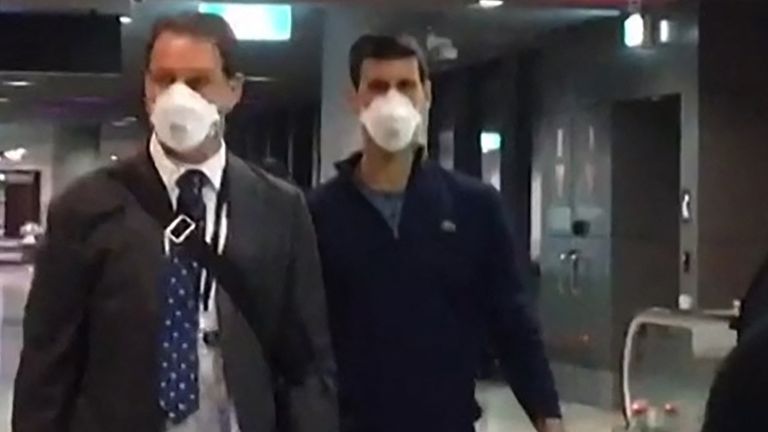 Novak Djokovic prepares for his deportation flight from Melbourne Airport