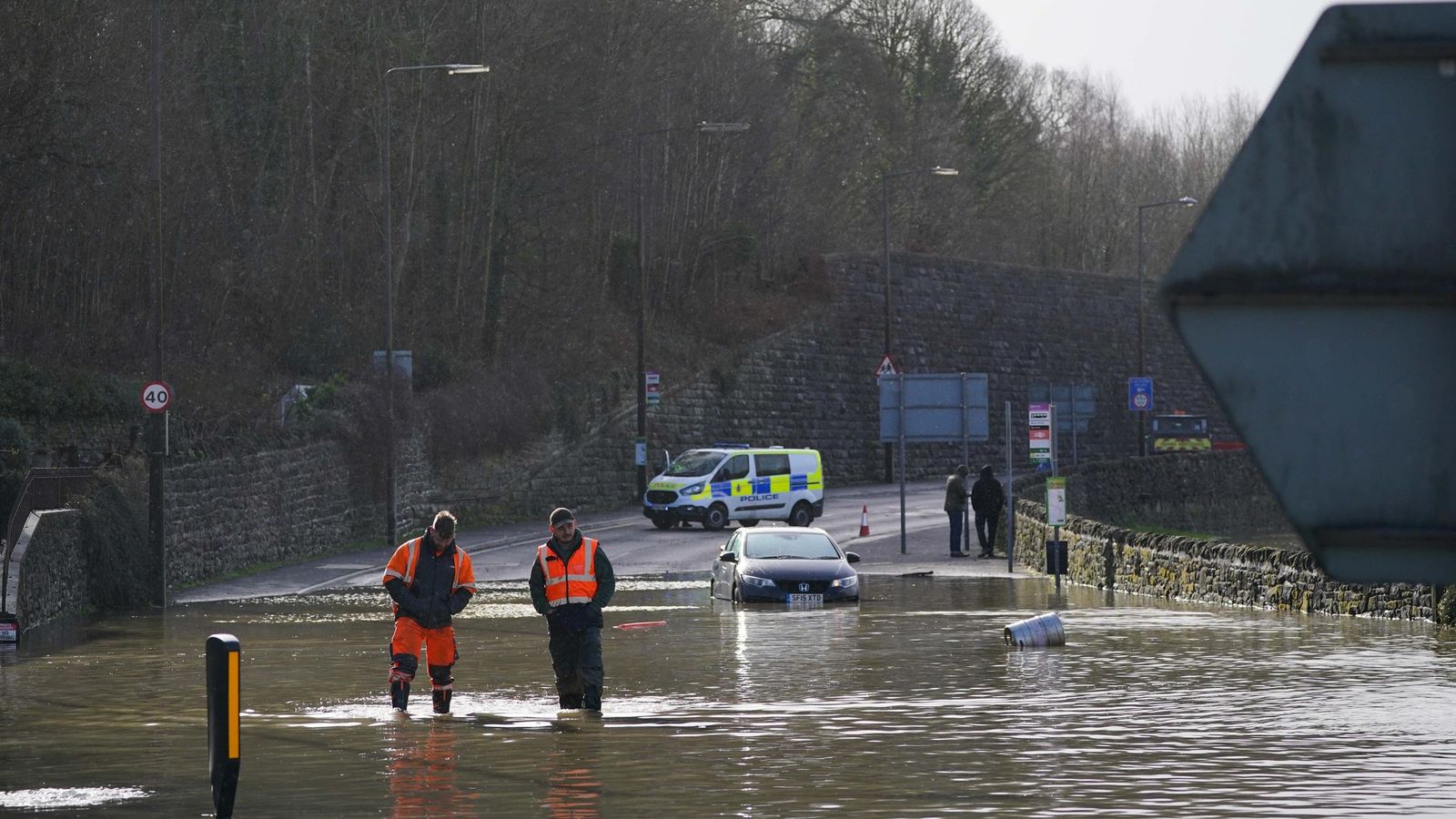 UK weather Storm Franklin in pictures trees felled in high winds
