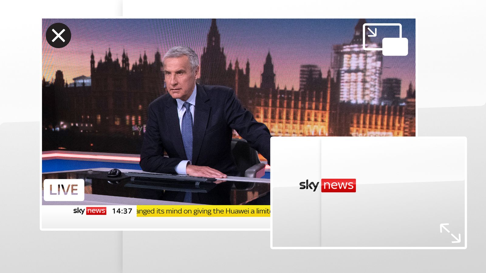 You can now watch Sky News live while scrolling through the news. This