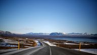 A road is seen near Thingvallavatn lake in southwestern Iceland February 15, 2013. REUTERS/Stoyan Nenov (ICELAND - Tags: TRAVEL)
