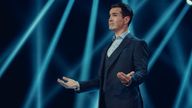 Jimmy Carr in his new special His Dark Material. Pic: Matt Frost