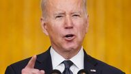 US President Joe Biden speaks about the situation in Russia and Ukraine from the White House in Washington