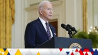 Pic: AP President Joe Biden speaks about Ukraine in the East Room of the White House, Tuesday, Feb. 22, 2022, in Washington. (AP Photo/Alex Brandon)