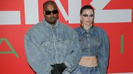 Kanye West and Julia Fox pictured at the Kenzo Fall-Winter 2022/2023 menswear fashion show as part of Paris Fashion Week in January 2022. Pic: JM HAEDRICH/SIPA/Shutterstock