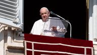 The Pope was speaking in St Peter’s Square in the Vatican