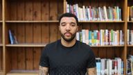 Footballer Troy Deeney, at Brixton Library in south London, in front of a book case, the book on the left hand side represents the extent of diverse history taught at Key stage 3 compared to the right section which forms part of the Brixton library’s black history section. He has launched a petition calling for the teaching of Black, Asian and Minority Ethnic histories and experiences to be made mandatory in the school curriculum. Picture date: Wednesday February 23, 2022.
