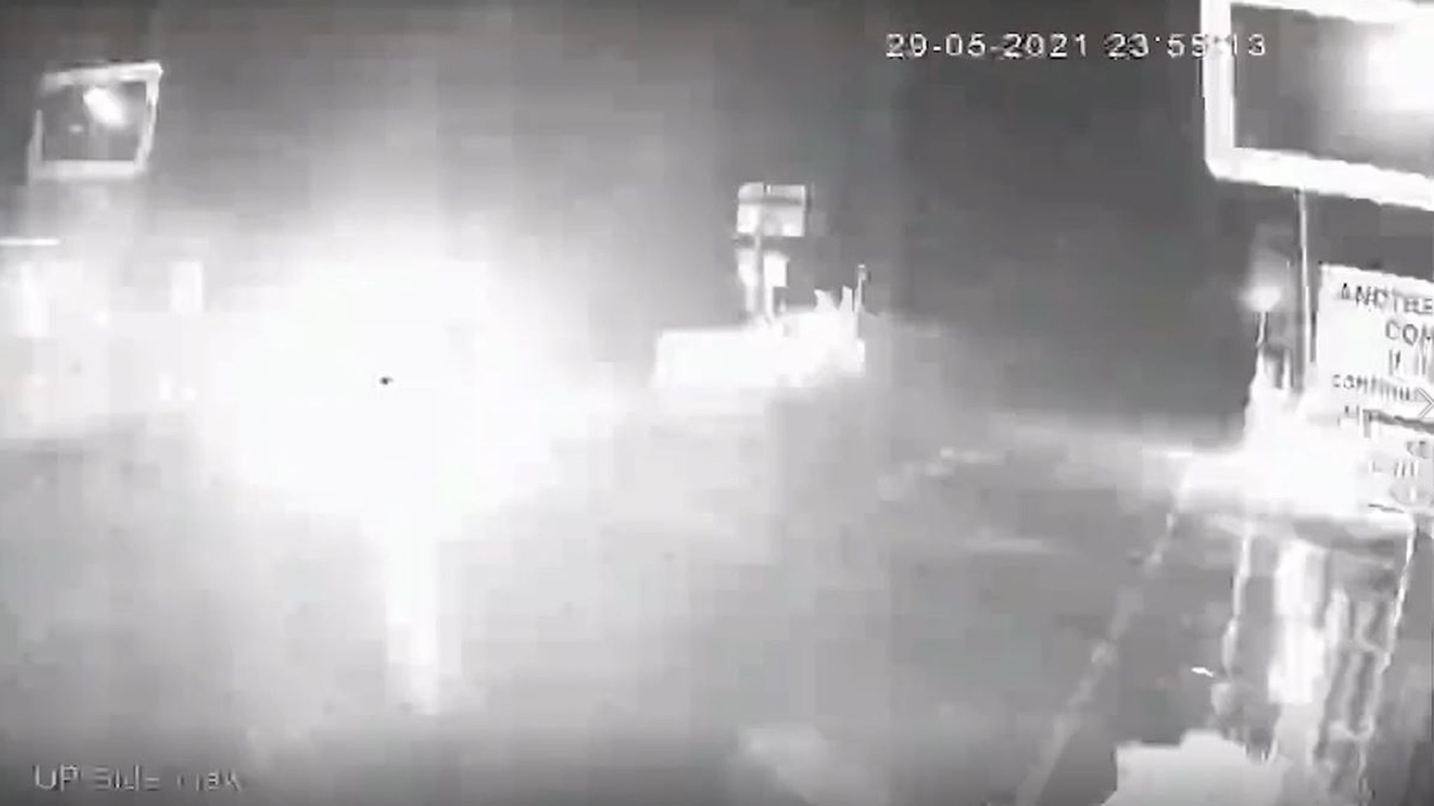 CCTV captures moment drunk woman drives onto railway line and sends up ...