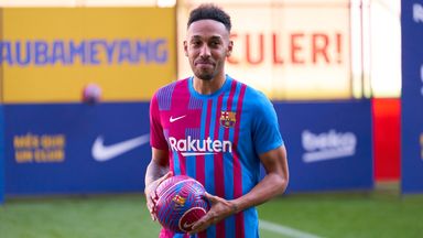 Auba 'proud and happy' to be at Barca