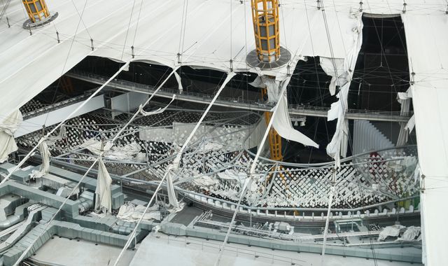Storm Eunice: Roof of London's O2 ripped open by high winds - Vimarsana News