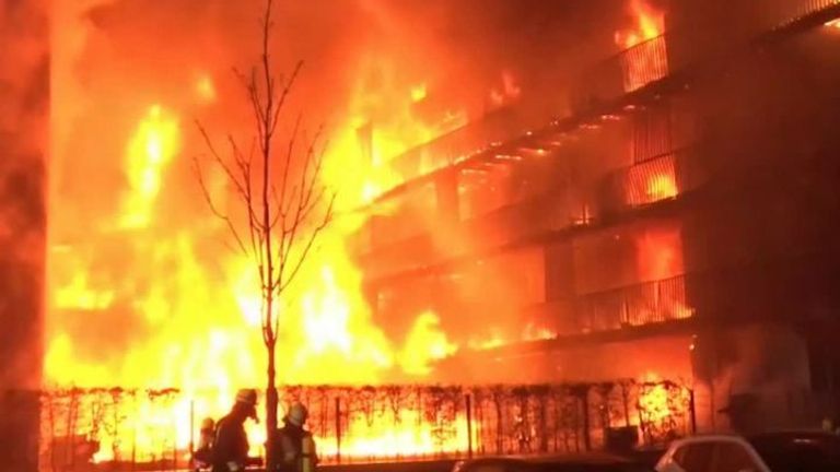 German officials say they are &#39;cautiously optimistic&#39; that everyone else was able to escape the burning building.