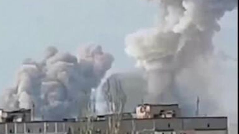 This video shows the impact of the strikes on the region of Kyiv and Chuhuiv city in Ukraine following Russian airstrikes and shelling. 