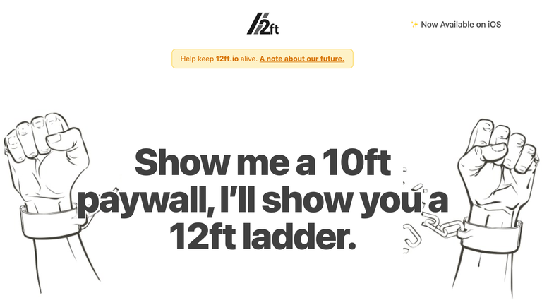The 12ft paywall-breaking website has begun asking for donations to cover its costs
