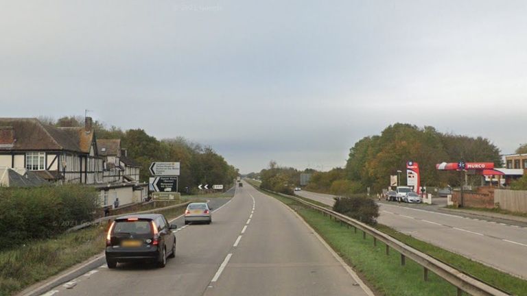 Four people have been arrested on suspicion of murder after a road collision that killed two people near Leicester on the A46 close to the Six Hills junction at 1.35am on Friday.