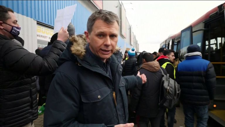 Adam Parsons is at a refugee arrival centre in Poland.