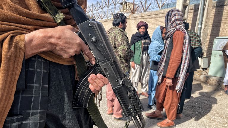 Taliban fighters outside Herat Prison






