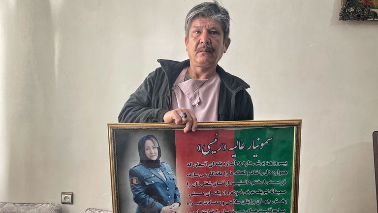 Alia Azizi&#39;s husband Mohammad Zia Azizi believes the Taliban are keeping his wife detained






