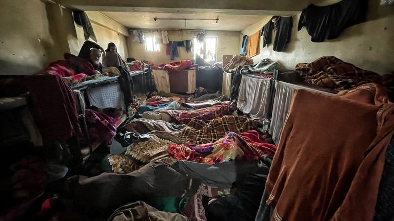 The cramped conditions inside a cell in Herat Prison






